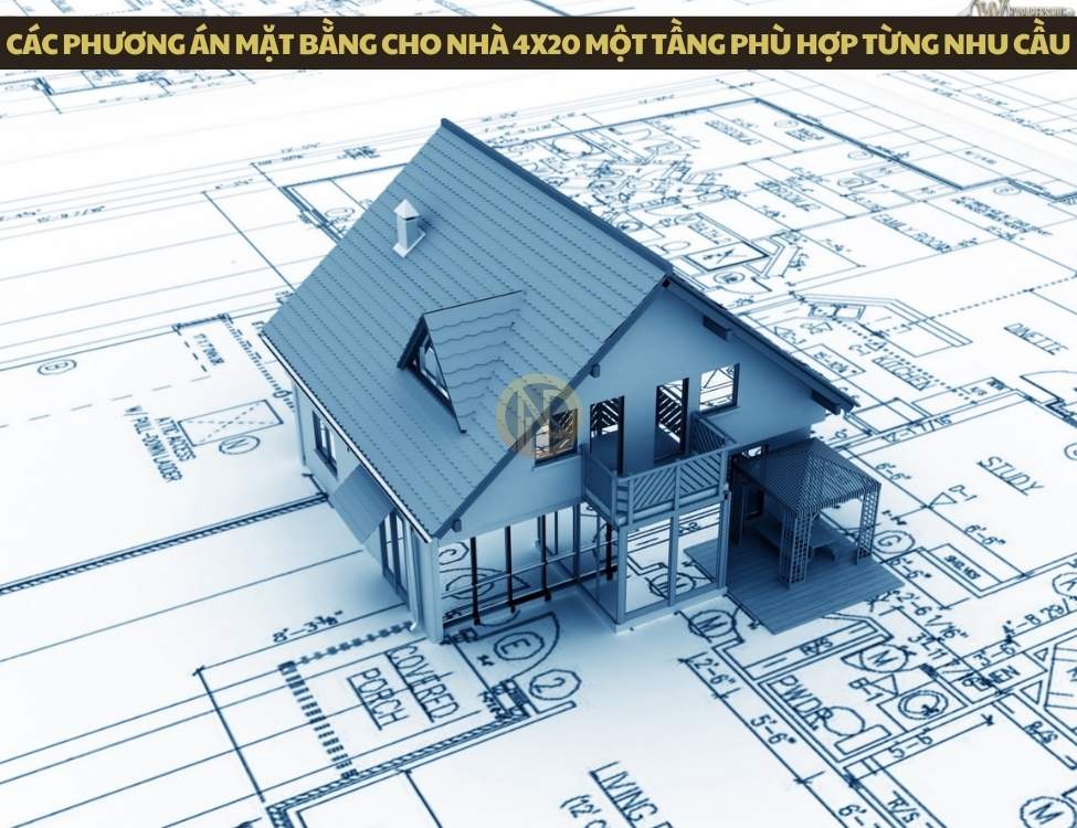 Các phương án mặt bằng cho nhà 4x20 một tầng phù hợp từng nhu cầu