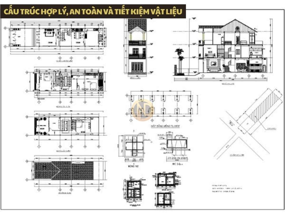 Cấu trúc hợp lý, an toàn và tiết kiệm vật liệu