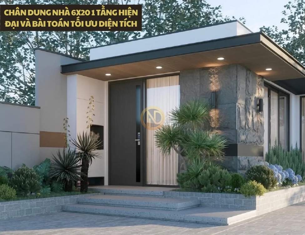 Chân dung nhà 6x20 1 tầng hiện đại và bài toán tối ưu diện tích