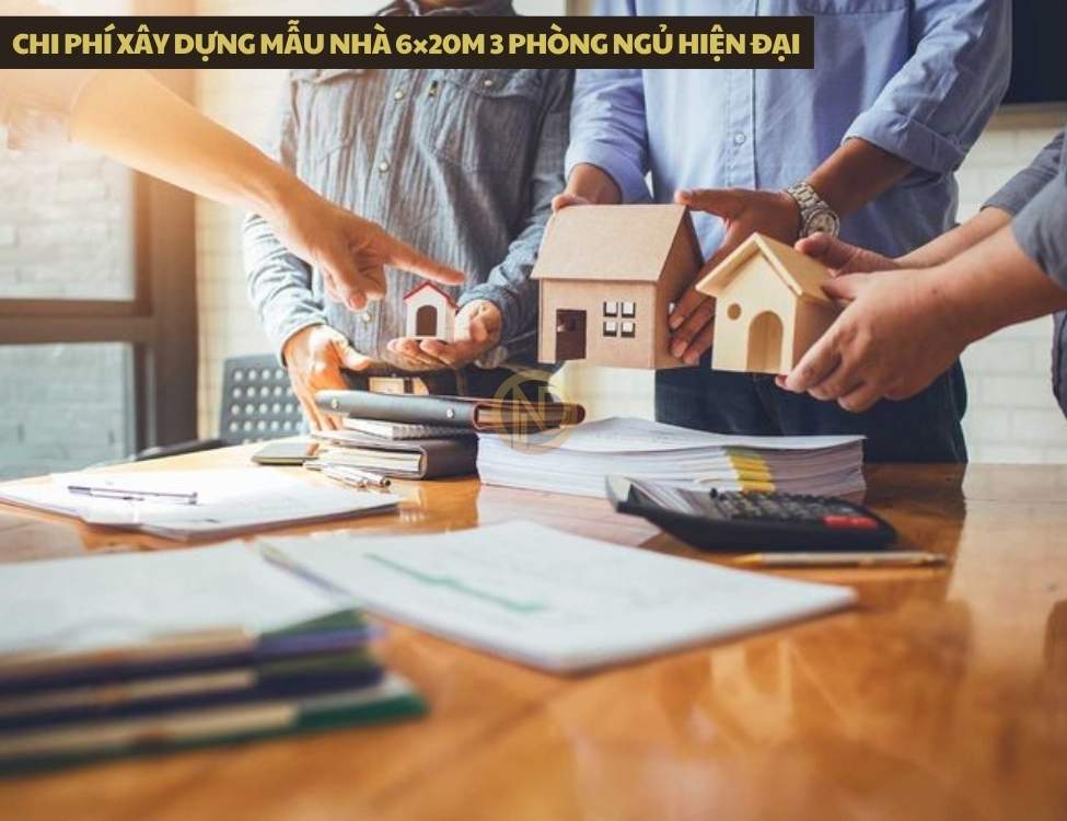 Chi phí xây dựng mẫu nhà 6×20m 3 phòng ngủ hiện đại