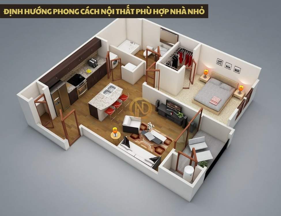 Định hướng phong cách nội thất phù hợp nhà nhỏ