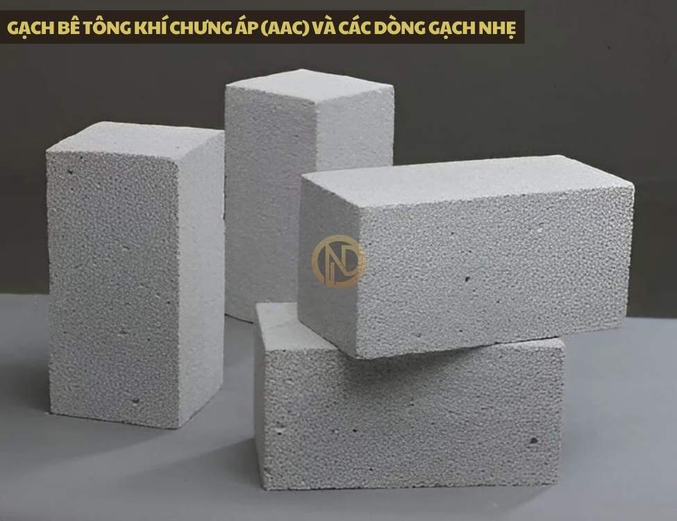 Gạch bê tông khí chưng áp (AAC) và các dòng gạch nhẹ dùng cho nhà nhiều tầng