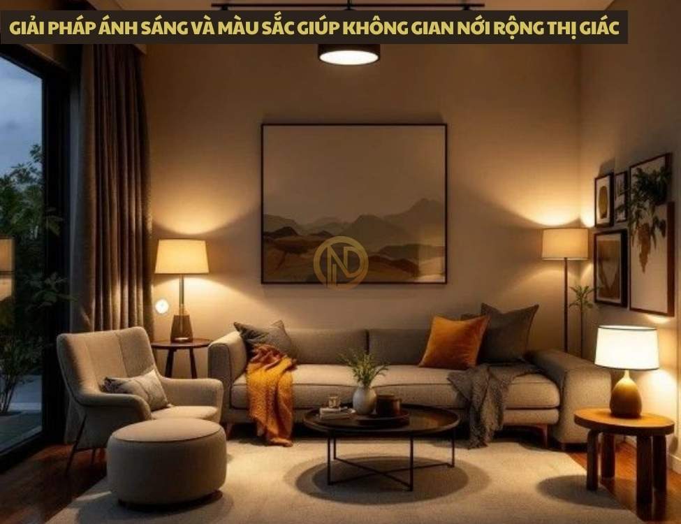 Giải pháp ánh sáng và màu sắc giúp không gian nới rộng thị giác
