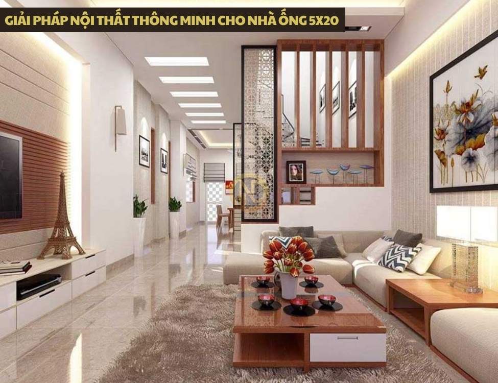 Giải pháp nội thất thông minh cho nhà ống 5x20