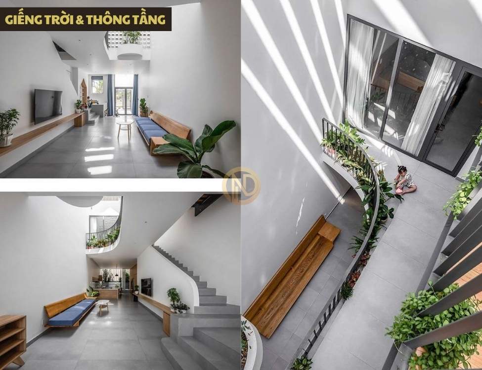 Giếng trời & thông tầng – giải pháp không thể thiếu trên diện tích 8x8