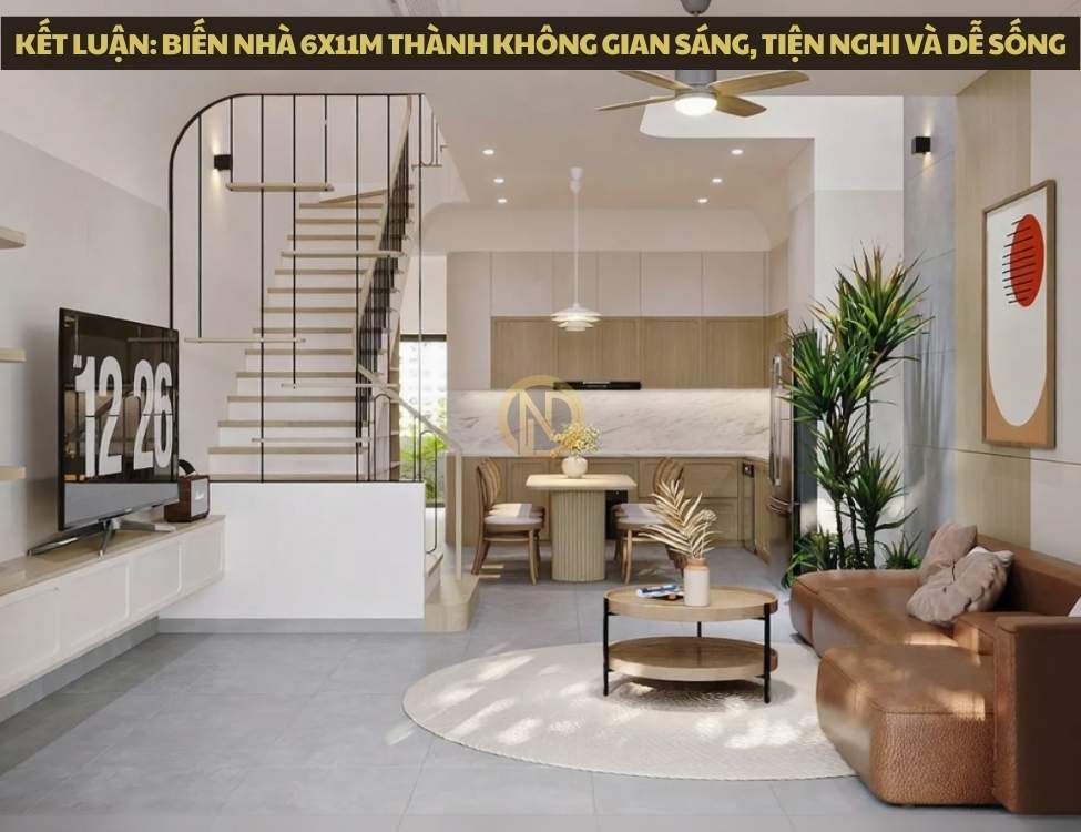  Biến nhà 6x11m thành không gian sáng, tiện nghi và dễ sống