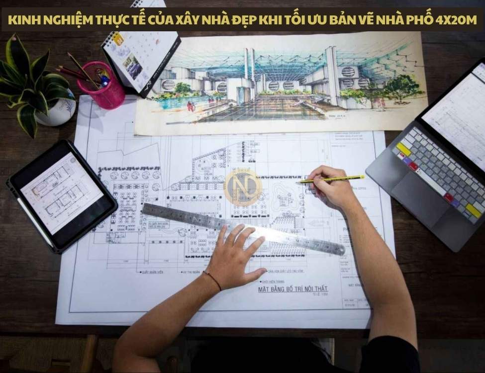Kinh nghiệm thực tế của Xây Nhà Đẹp khi tối ưu bản vẽ nhà phố 4x20m