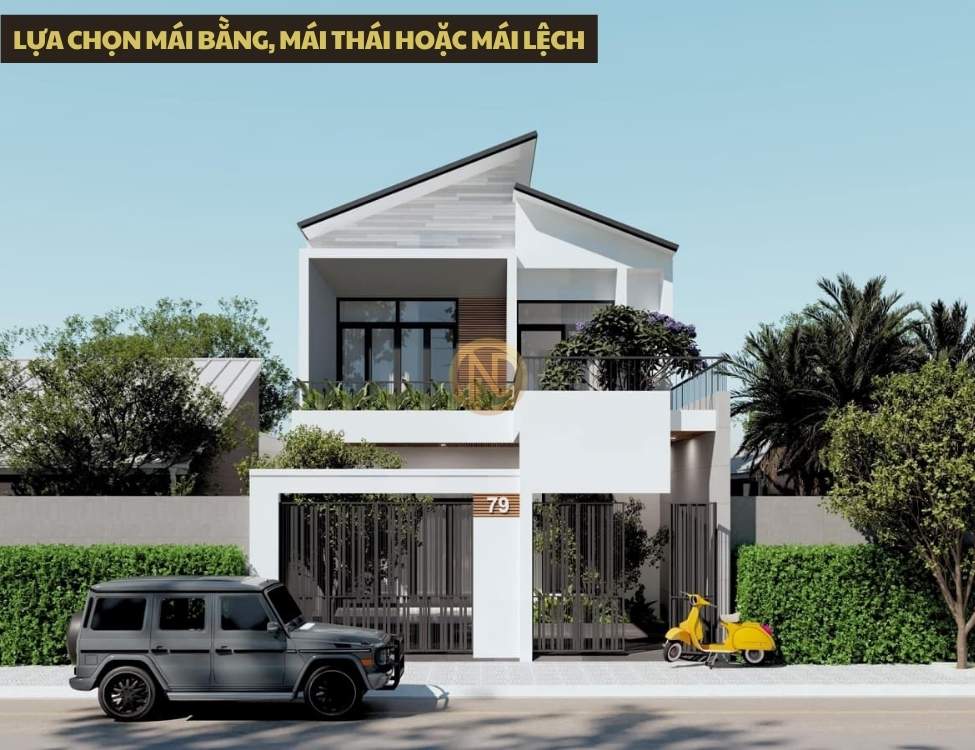 Lựa chọn mái bằng, mái Thái hoặc mái lệch phù hợp khí hậu và cảnh quan đô thị