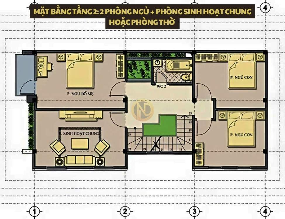 Mặt bằng tầng 2