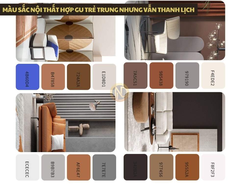 Màu sắc nội thất hợp gu trẻ trung nhưng vẫn thanh lịch