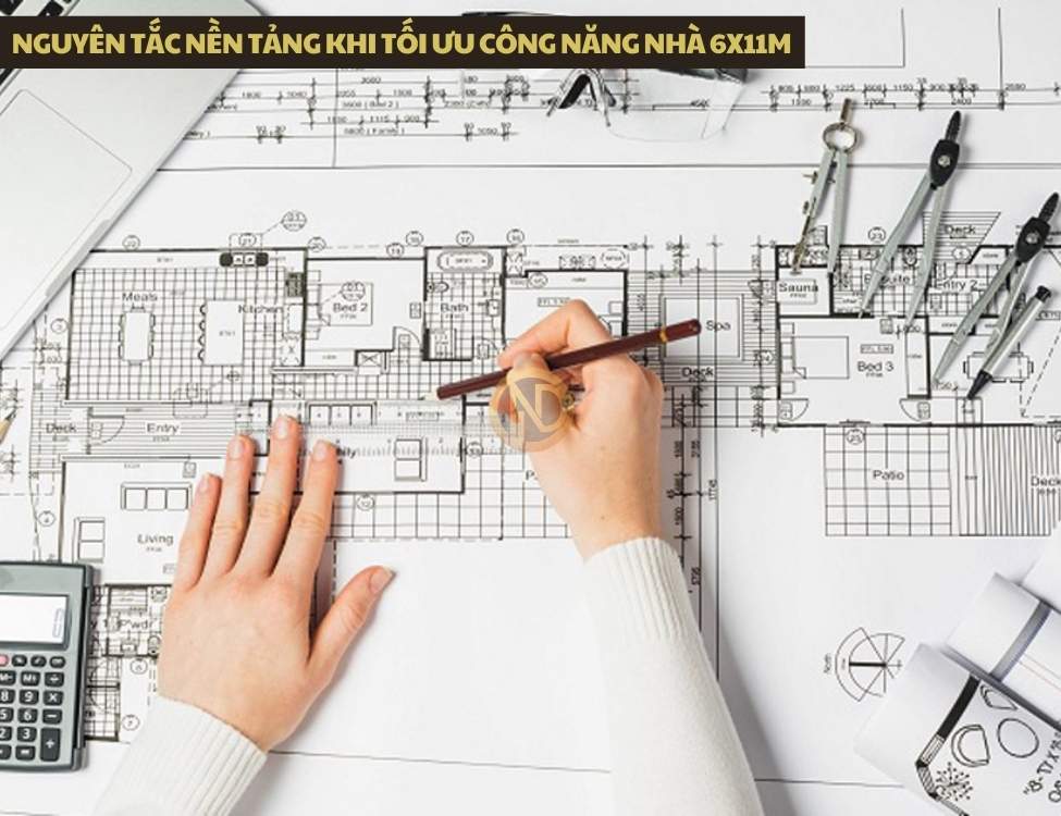 Nguyên tắc nền tảng khi tối ưu công năng nhà 6x11m