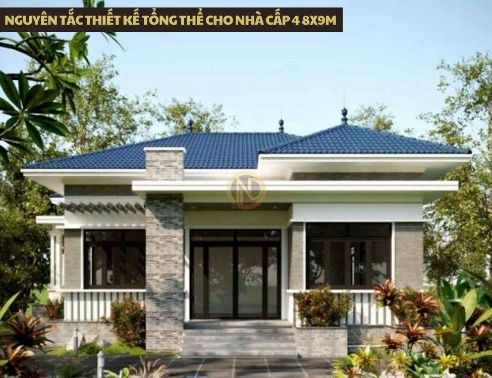 Nguyên tắc thiết kế tổng thể cho nhà cấp 4 8x9m