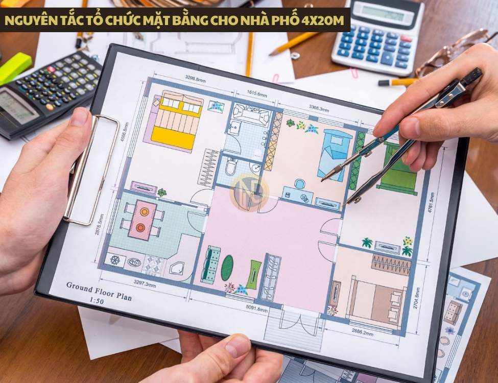 Nguyên tắc tổ chức mặt bằng cho nhà phố 4x20m