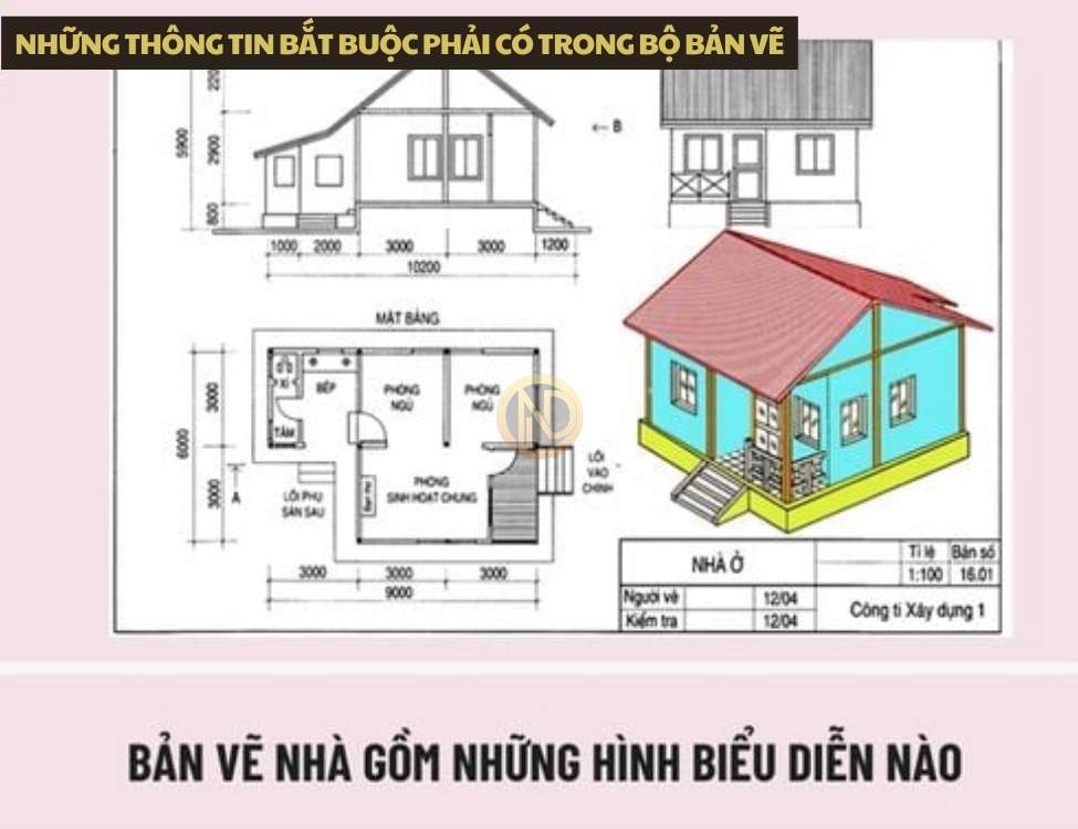 Những thông tin bắt buộc phải có trong bộ bản vẽ