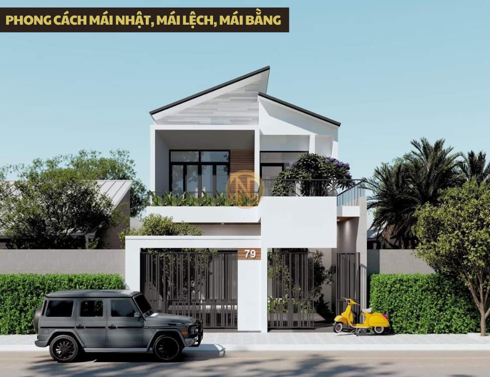 Phong cách mái Nhật, mái lệch, mái bằng cho nhà 6x11m và ảnh hưởng đến hình khối tổng thể