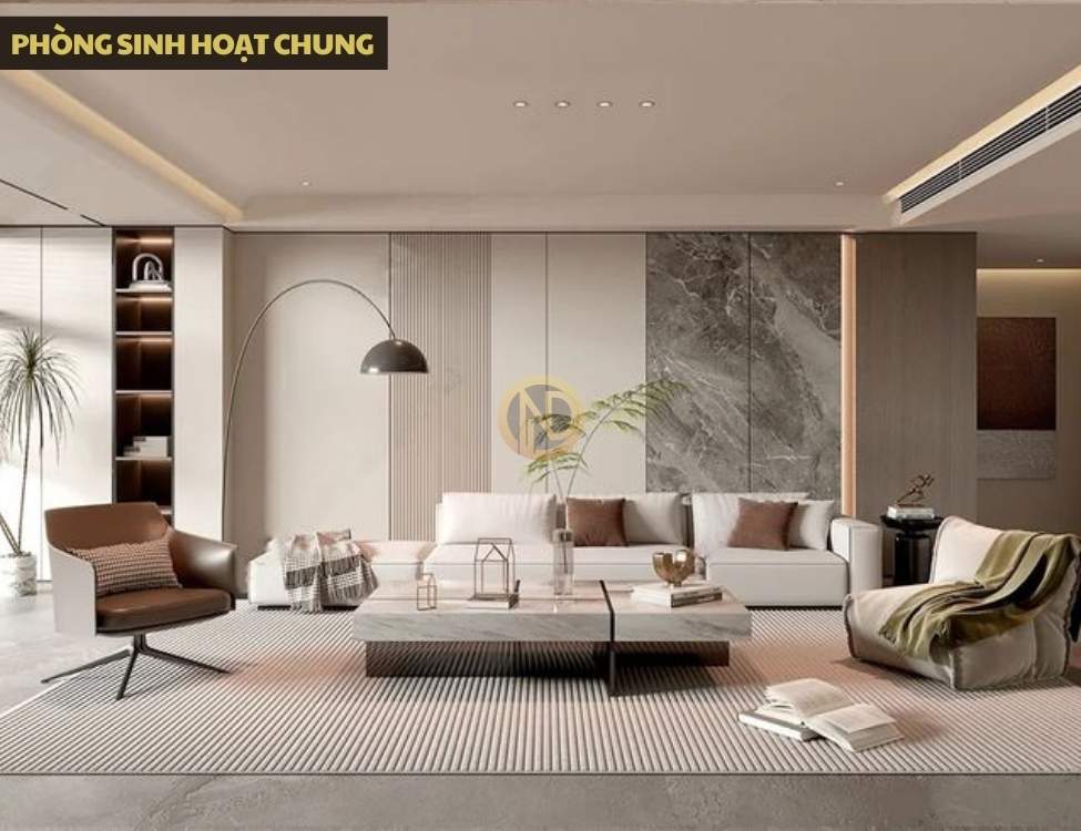 Phòng sinh hoạt chung, góc đọc sách – học tập cho cả gia đình