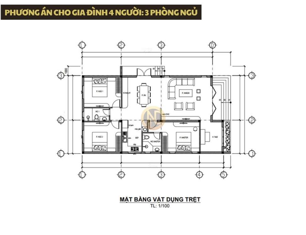 Phương án cho gia đình 4 người