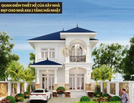 Quan điểm thiết kế của Xây Nhà Đẹp cho nhà 8x8 2 tầng mái Nhật