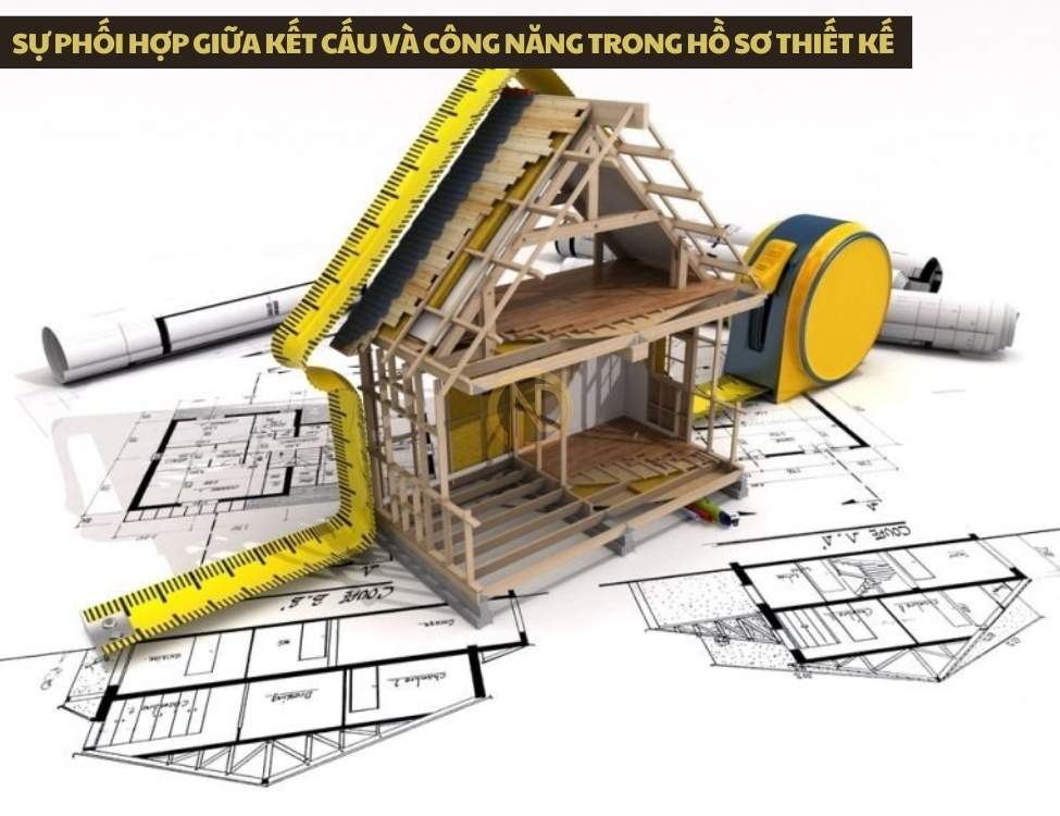 Sự phối hợp giữa kết cấu và công năng trong hồ sơ thiết kế nhà 2 tầng 5x12m