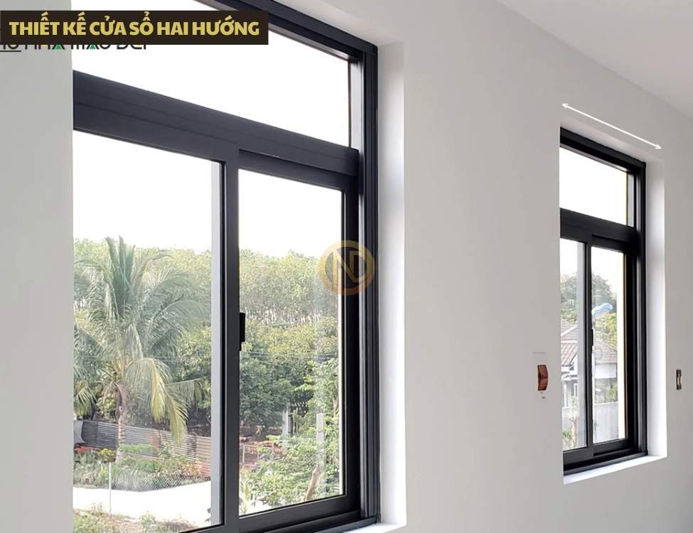 Thiết kế cửa sổ hai hướng để tạo dòng gió chéo cho toàn bộ không gian