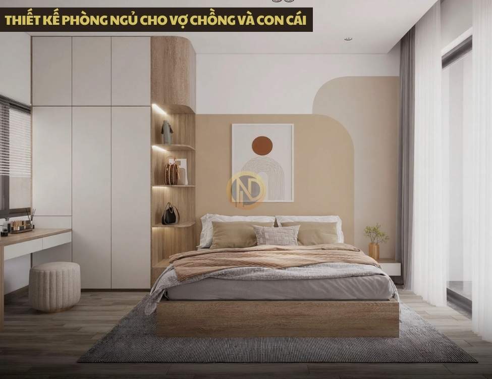 Thiết kế phòng ngủ cho vợ chồng và con cái đảm bảo riêng tư, đủ tiện nghi
