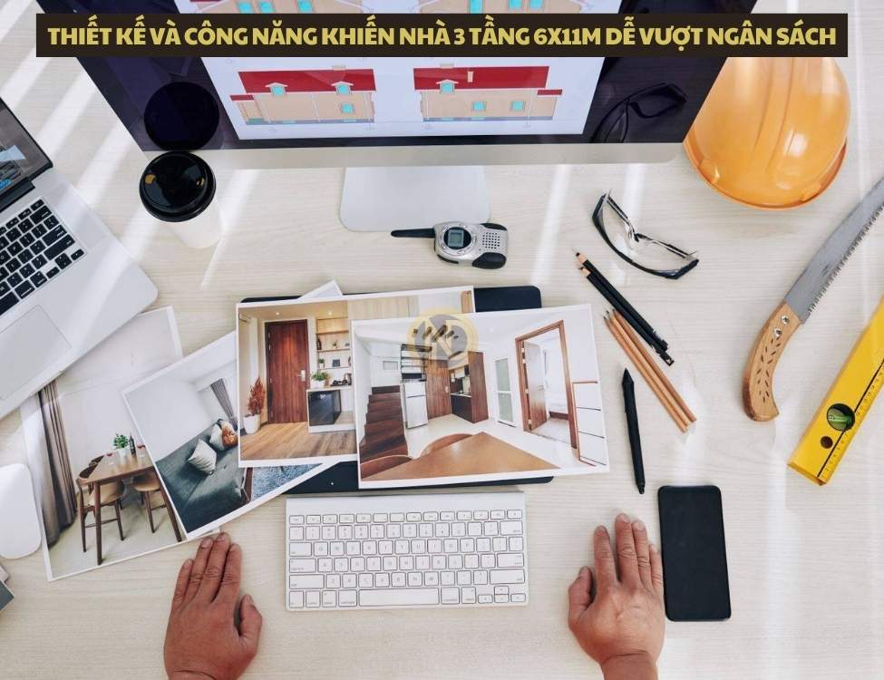 Thiết kế và công năng khiến nhà 3 tầng 6x11m dễ vượt ngân sách