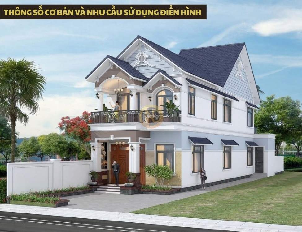 Thông số cơ bản và nhu cầu sử dụng điển hình của nhà 2 tầng 6x20m