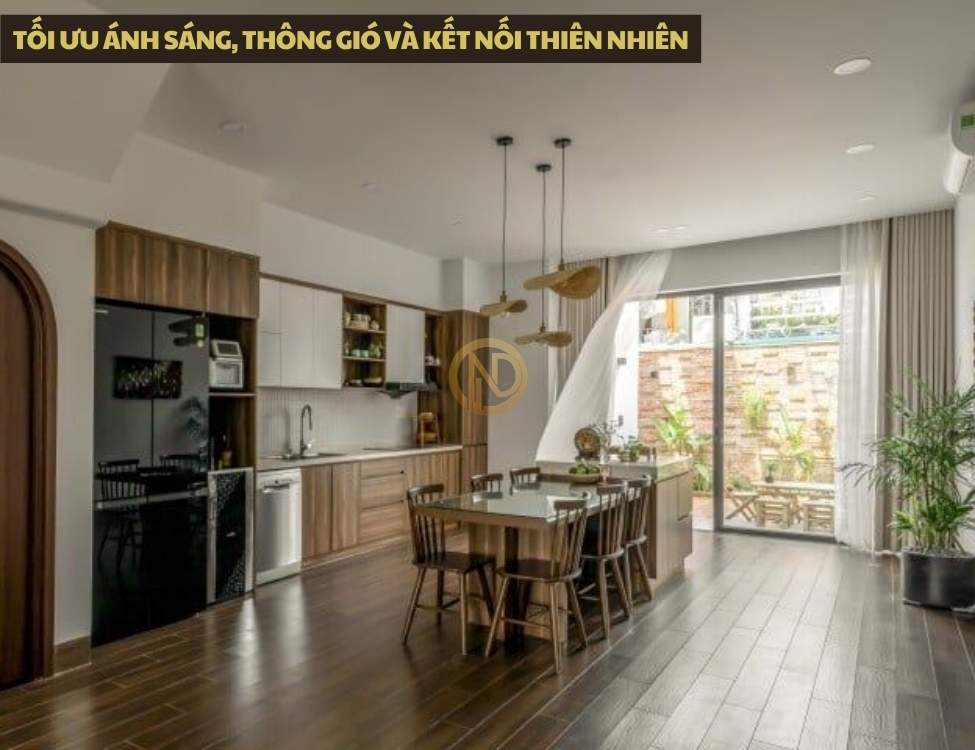 Tối ưu ánh sáng, thông gió và kết nối thiên nhiên trong nhà 6x20 1 tầng