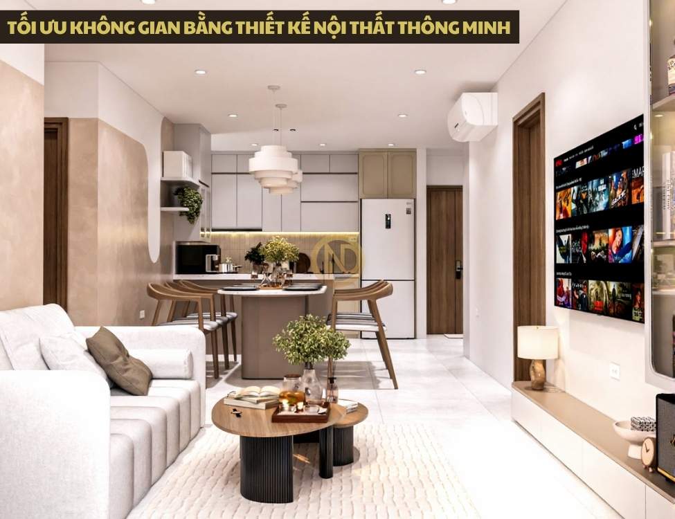 Tối ưu không gian bằng thiết kế nội thất thông minh