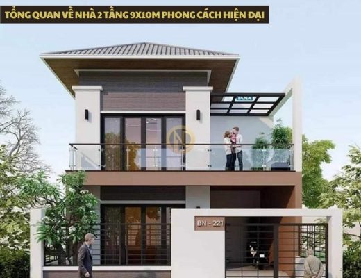 Tổng quan về nhà 2 tầng 9x10m phong cách hiện đại