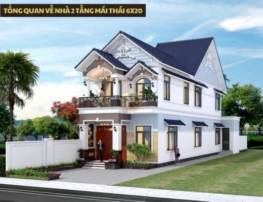Tổng quan về nhà 2 tầng mái Thái 6x20
