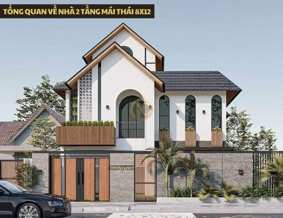 Tổng quan về nhà 2 tầng mái Thái 8x12