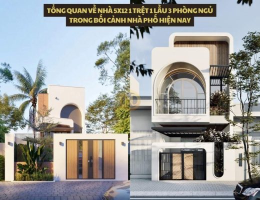 Tổng quan về nhà 5x12 1 trệt 1 lầu 3 phòng ngủ trong bối cảnh nhà phố hiện nay
