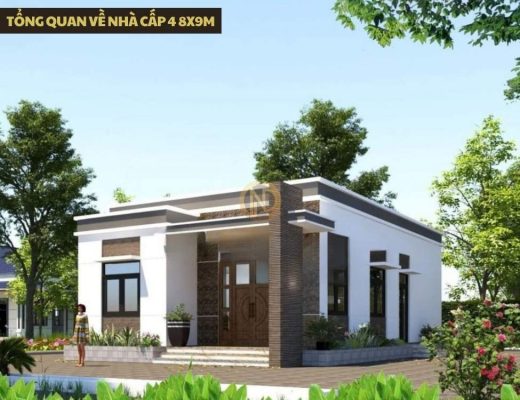 Tổng quan về nhà cấp 4 8x9m