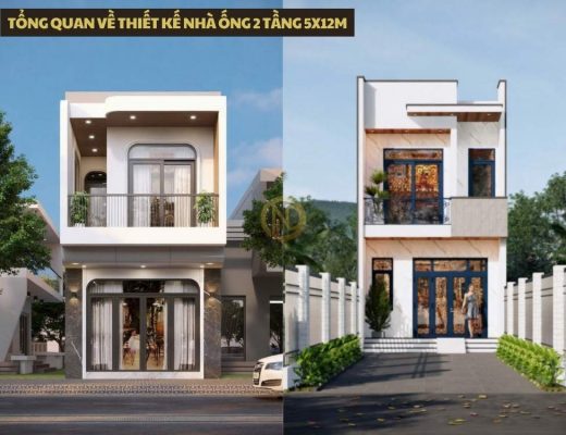 Tổng quan về thiết kế nhà ống 2 tầng 5x12m trong bối cảnh nhà phố hiện nay