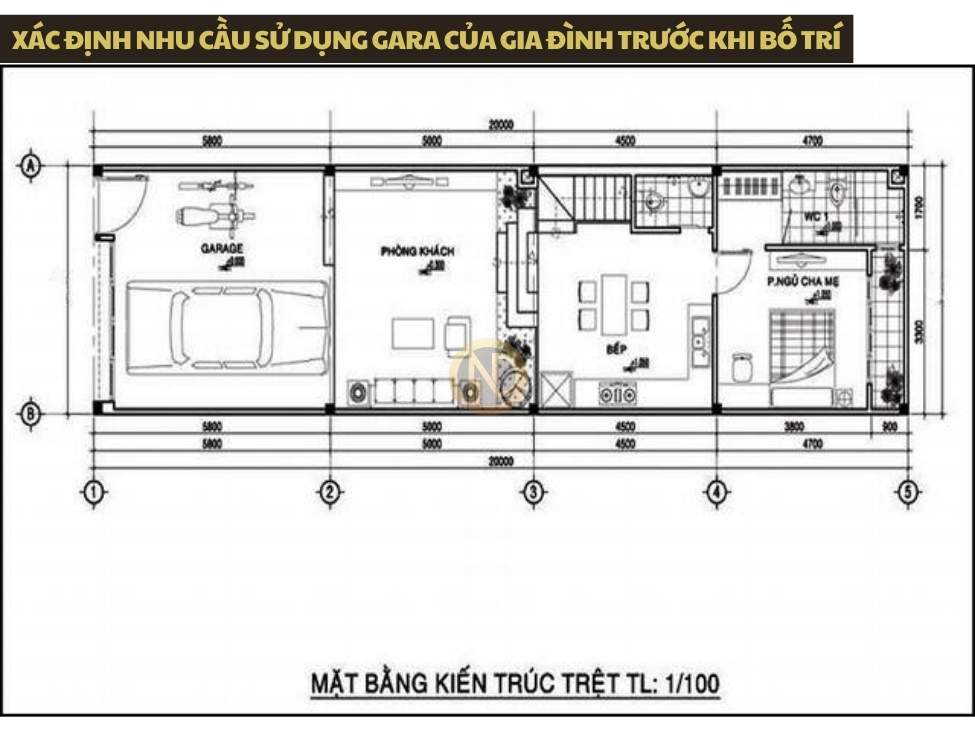 Xác định nhu cầu sử dụng gara của gia đình trước khi bố trí