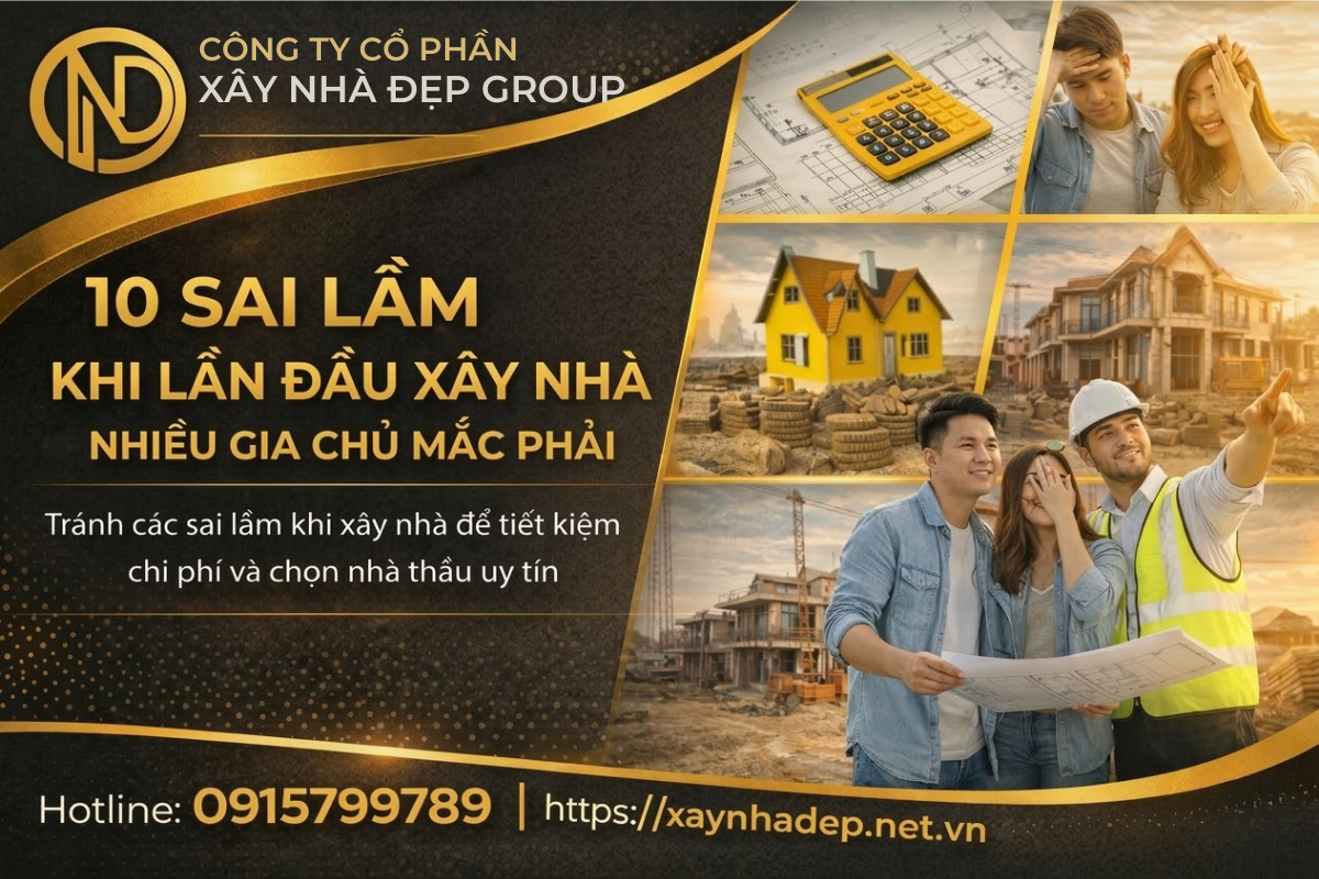10 sai lầm khi lần đầu xây nhà nhiều gia chủ mắc phải