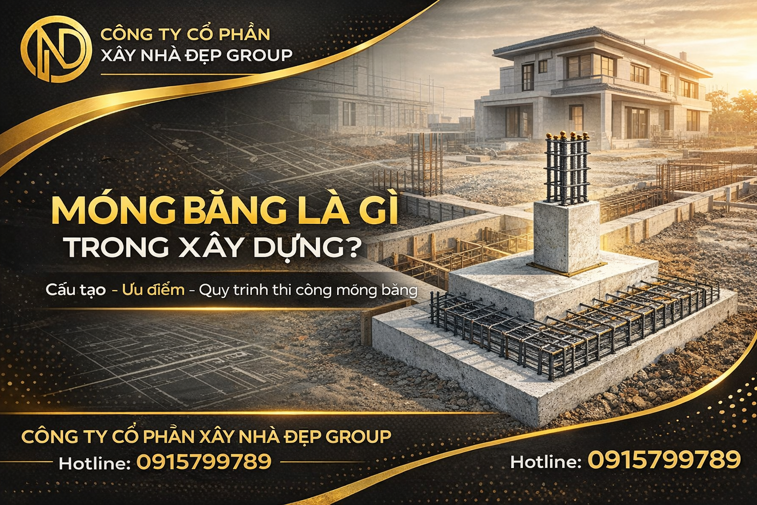 Móng băng là gì trong xây dựng nhà ở và cấu tạo móng băng