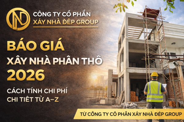 xây nhà phần thô gồm những gì – báo giá xây nhà phần thô mới nhất 2026 – Công ty Cổ phần Xây Nhà Đẹp Group