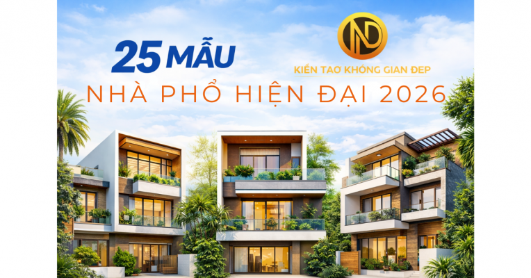 top 25 mẫu nhà phố đẹp hiện đại xu hướng thiết kế 2026
