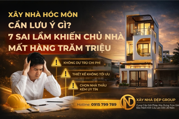 Xây nhà Hóc Môn cần lưu ý gì để tránh mất hàng trăm triệu chi phí phát sinh