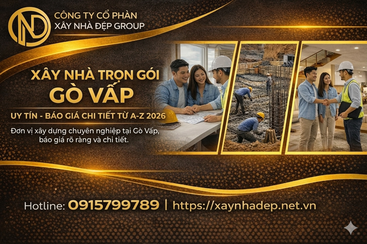 Xây nhà trọn gói Gò Vấp uy tín – Công ty Cổ phần Xây Nhà Đẹp Group