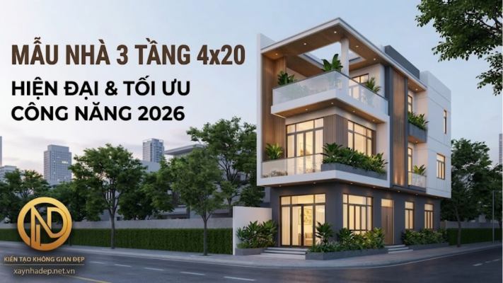 Mẫu nhà 3 tầng đẹp 2026 xu hướng thiết kế mới