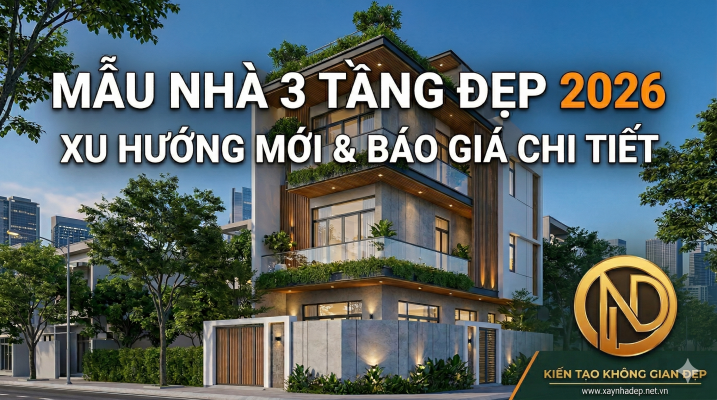 Mẫu nhà 3 tầng đẹp 2026