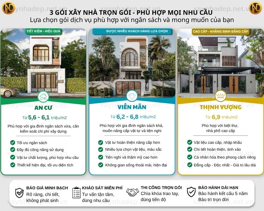 3 gói xây nhà