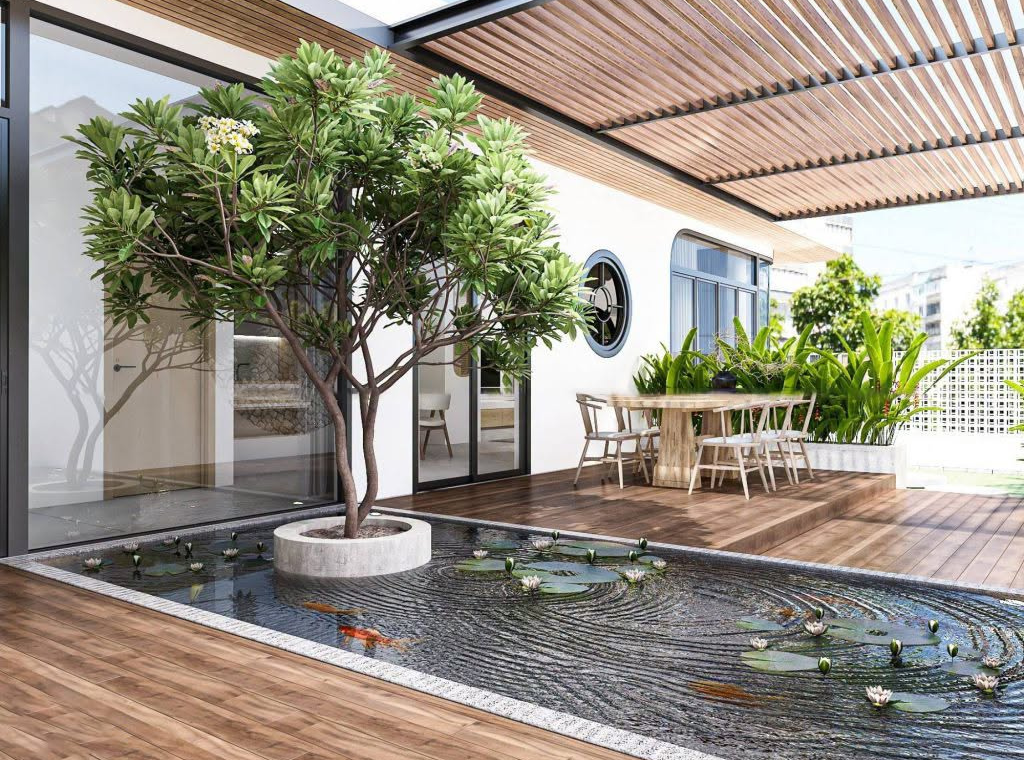 Mẫu nhà cấp 4 hiện đại với kiến trúc tối giản, tối ưu công năng và chi phí xây dựng.