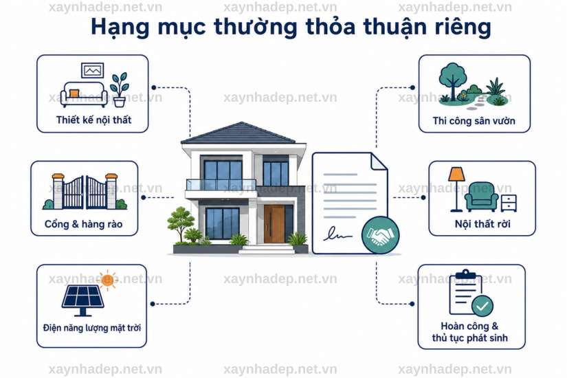 Các hạng mục trong dịch vụ xây nhà trọn gói gồm những gì