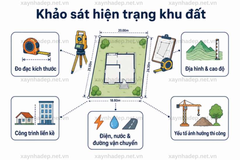 Các hạng mục trong dịch vụ xây nhà trọn gói gồm những gì