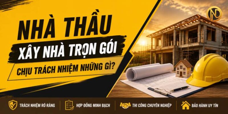 Nhà thầu xây nhà trọn gói chịu trách nhiệm những gì?