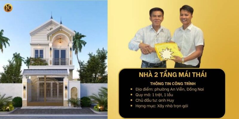 Nhà 2 tầng mái Thái, anh Huy, An Viễn, Đồng Nai